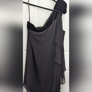 Lauren Ralph Lauren One Shoulder Black Dress